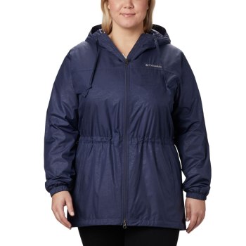 Columbia Ženske Jakne - Auroras Wake III Mid Plus Size Tamnoplave | NUJW-81450